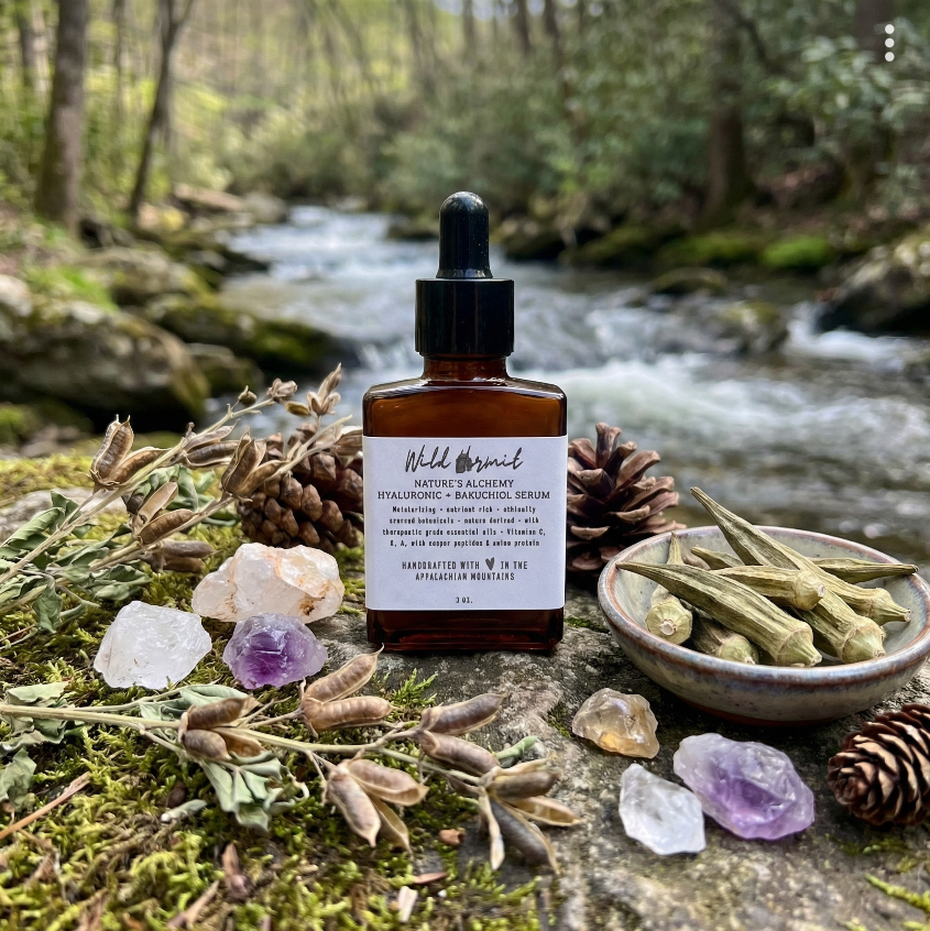 Hyaluronic, Mucilage, Bakuchiol Facial Serum: Wildcraft Anti-Aging Blend| Nutrient Rich Natural Retinol Alternative