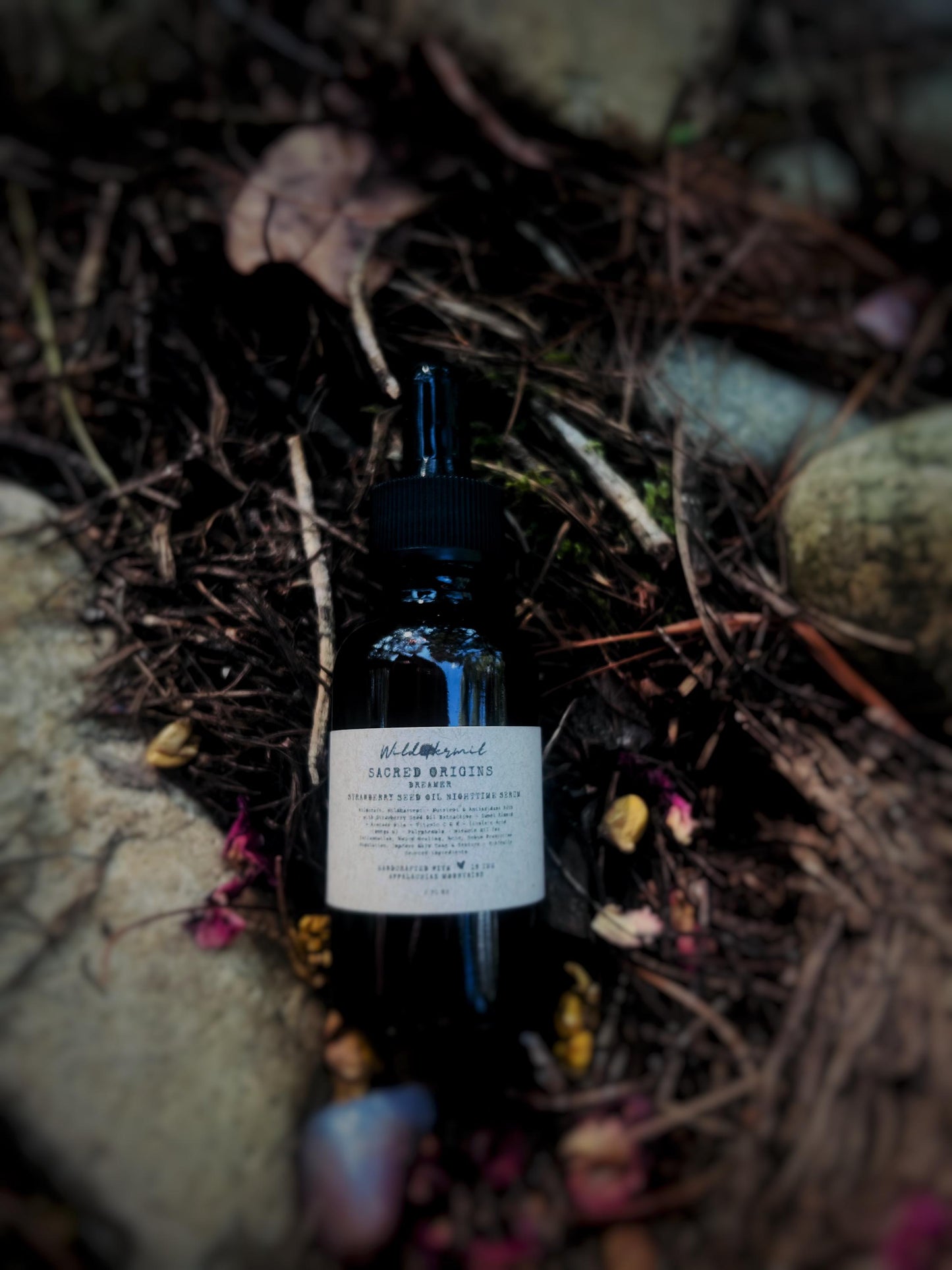 Sacred Origins: Dreamer | Plant Based Strawberry Seed Oil Overnight Serum| Fine Lines, Marks, Noncomedogenic Hydration