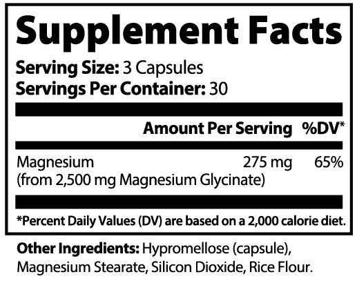 Homeopathic Wellness Magnesium Glycinate Capsules