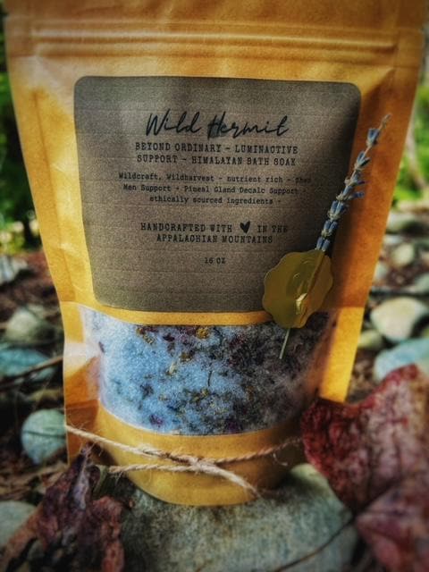 Himalayan Salt Soak: Rose, Lavender & Chamomile - Relaxing Bath | 'Pineal Gland Decalc'  Aromatherapy Blend