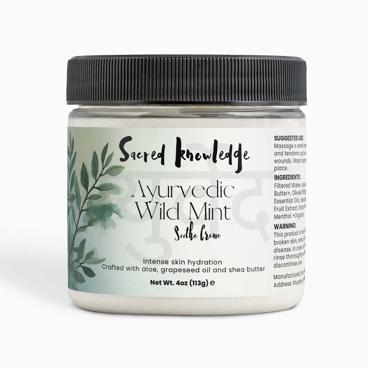 Sacred Knowledge आयुर्वेद Ayurvedic Wild Mint Soothe Creme
