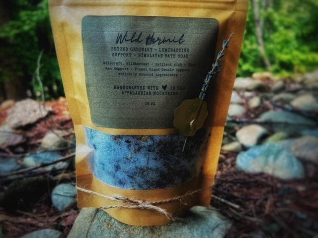 Himalayan Salt Soak: Rose, Lavender & Chamomile - Relaxing Bath | 'Pineal Gland Decalc'  Aromatherapy Blend