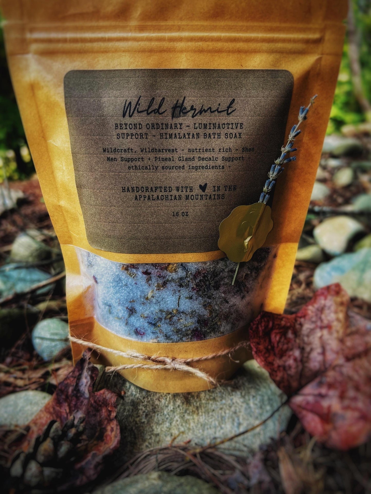 Himalayan Salt Soak: Rose, Lavender & Chamomile - Relaxing Bath | 'Pineal Gland Decalc'  Aromatherapy Blend
