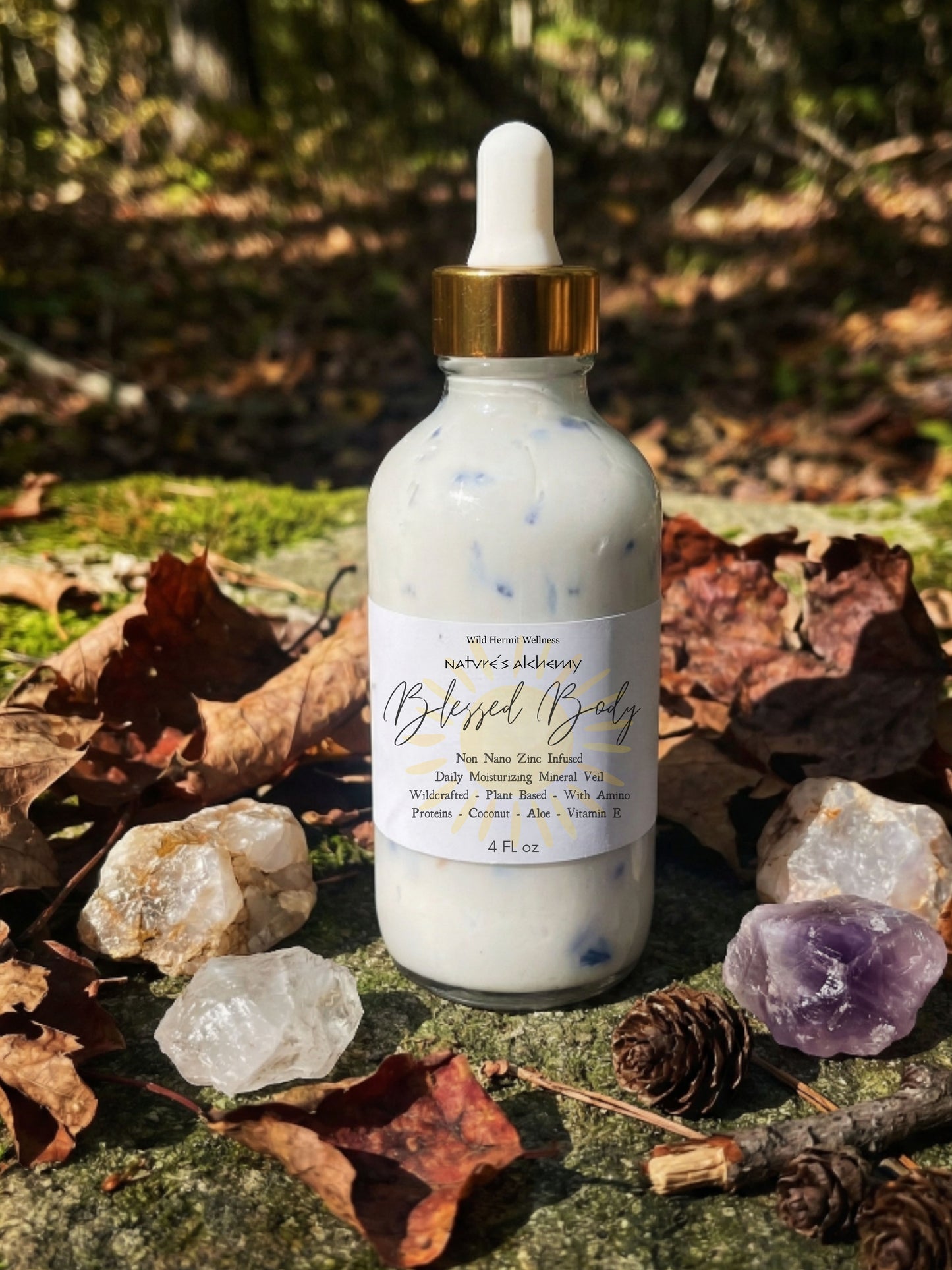 Blessed Body | Plant Based Non-Nano Zinc, Aloe & Blue Cornflower Mineral Sun Veil