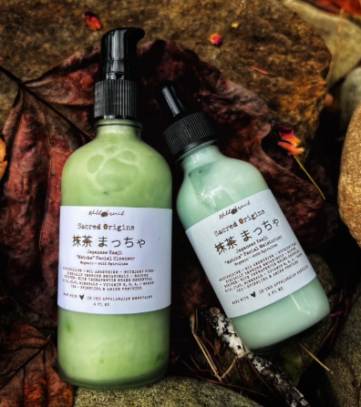 Kanji Matcha Green Tea Skincare Trio: Plant Based Facial Cleanser, Moisturizer & Serum
