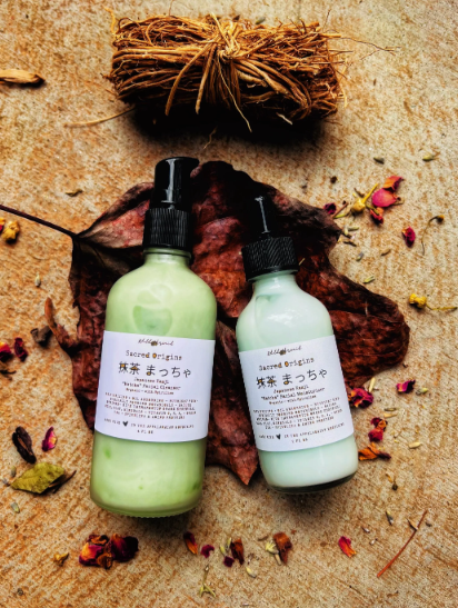 Kanji Matcha Green Tea Skincare Trio: Plant Based Facial Cleanser, Moisturizer & Serum