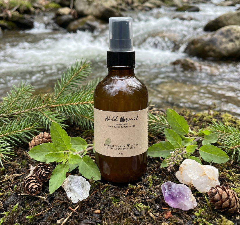 Holy Basil Facial Toner: with Organic Tulsi, Chamomile & Aloe Vera | Vitamins A through E