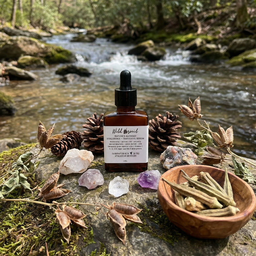 Hyaluronic, Mucilage, Bakuchiol Facial Serum:  Wildcraft Anti-Aging Blend| Nutrient Rich Natural Retinol Alternative