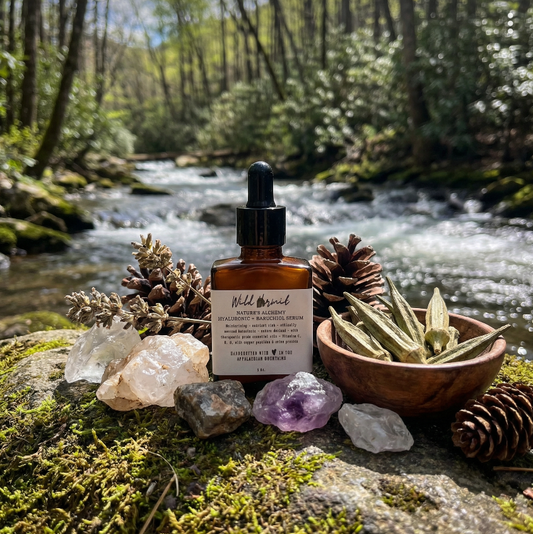 Hyaluronic, Mucilage, Bakuchiol Facial Serum:  Wildcraft Anti-Aging Blend| Nutrient Rich Natural Retinol Alternative