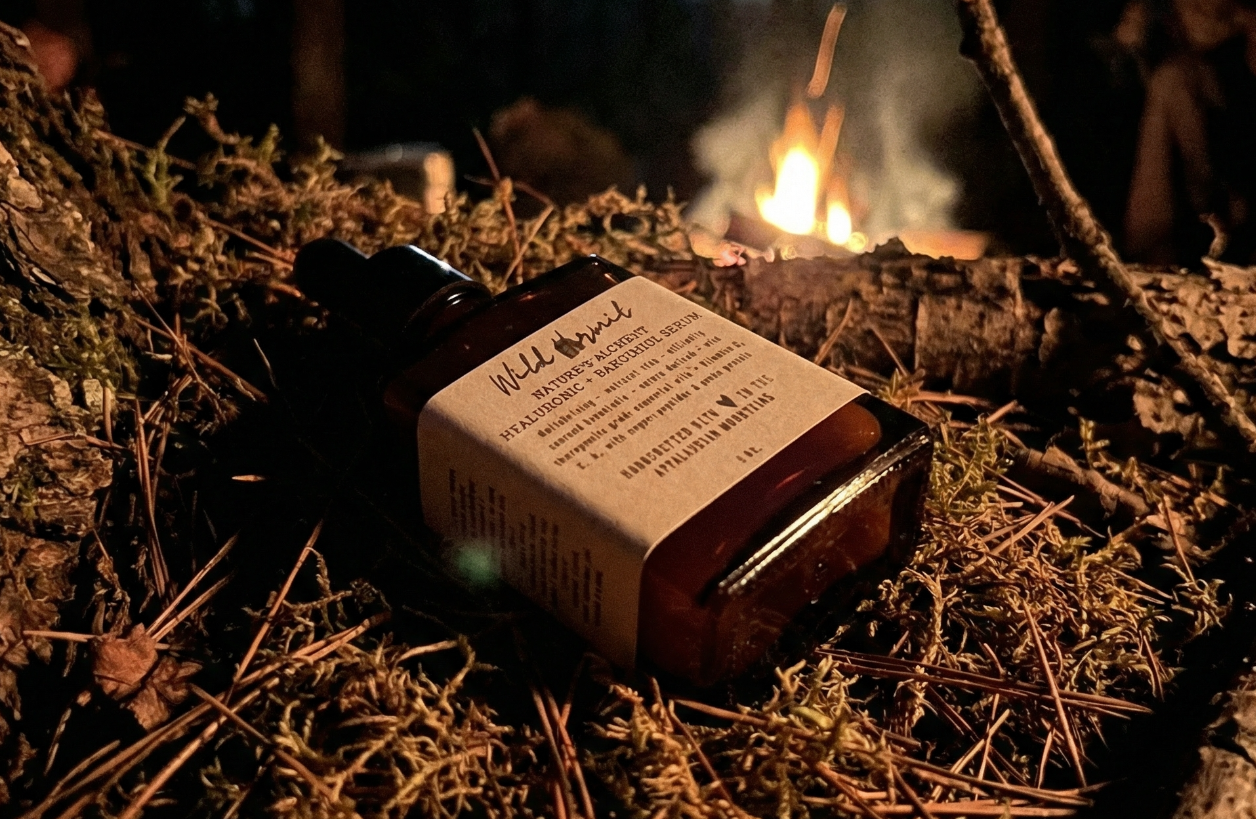 Hyaluronic, Mucilage, Bakuchiol Facial Serum:  Wildcraft Anti-Aging Blend| Nutrient Rich Natural Retinol Alternative