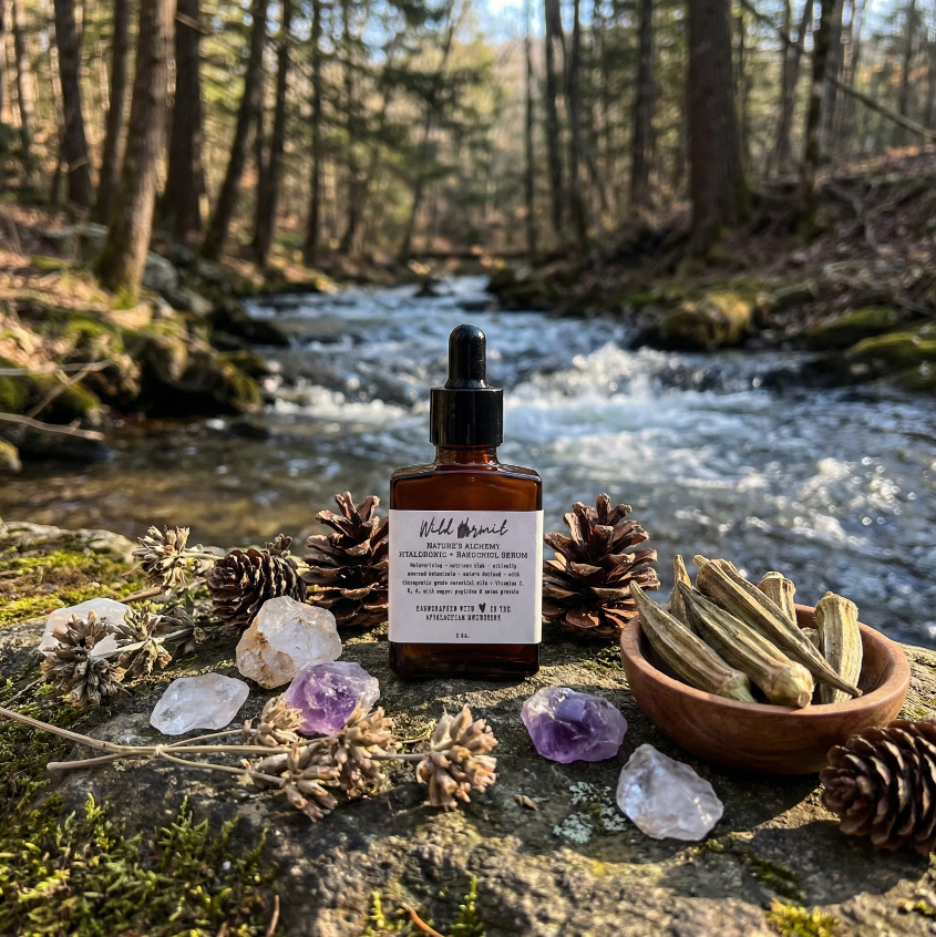 Hyaluronic, Mucilage, Bakuchiol Facial Serum:  Wildcraft Anti-Aging Blend| Nutrient Rich Natural Retinol Alternative
