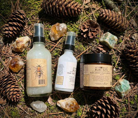 Raw Honey Face Grace Skincare Trio | Plant-Based with Aloe, Flax, Manuka, and Honey