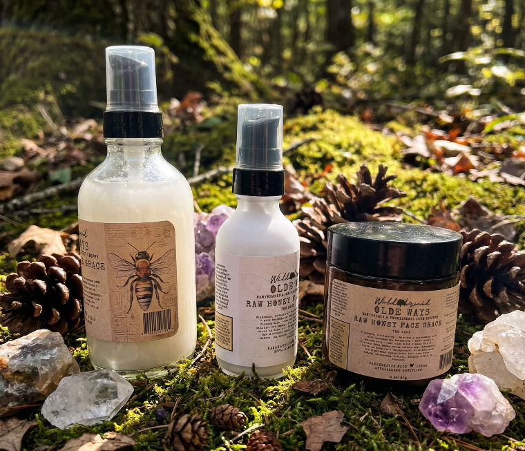 Raw Honey Face Grace Skincare Trio | Plant-Based with Aloe, Flax, Manuka, and Honey