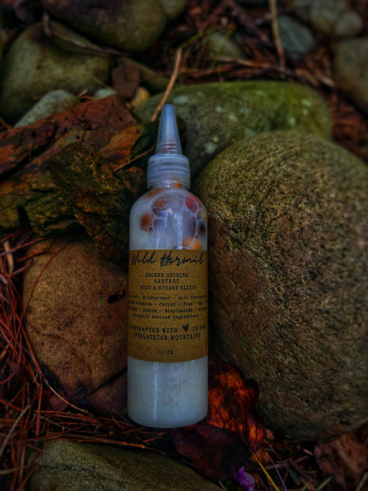 Simple Pure Rosemary Hair Rinse: Sea Moss, Flaxseed, Carrot - 4 oz | Root & Strand Growth Elixir