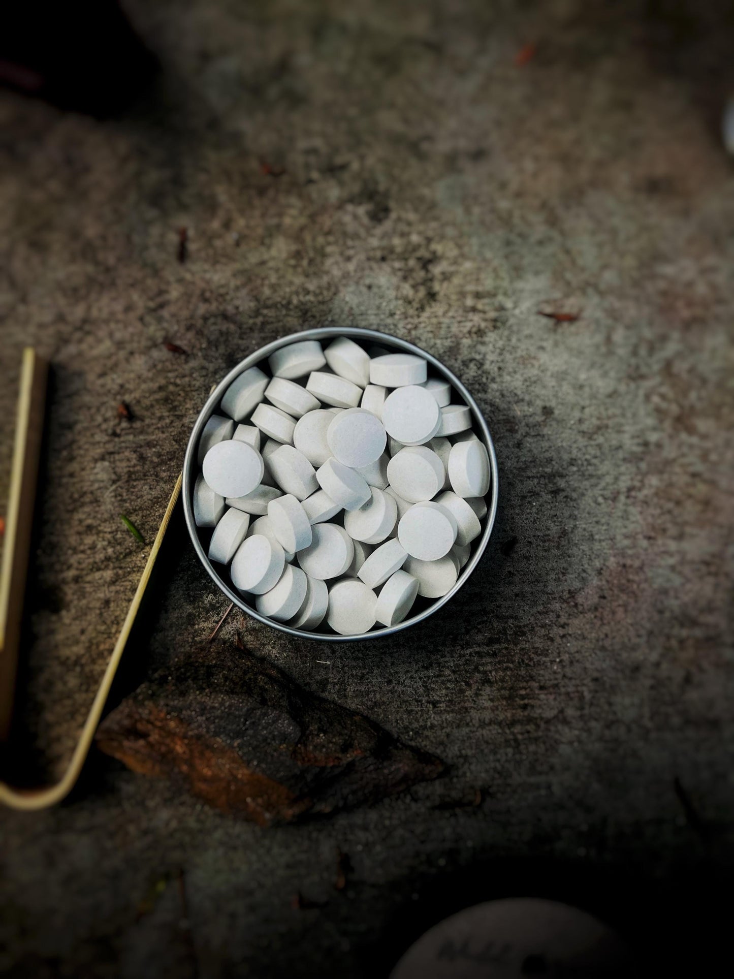 Living Roots Moonlight Mini Moons: Vanilla Mint Toothpaste Tablets: Natural Mini Moons with Bamboo Tongs